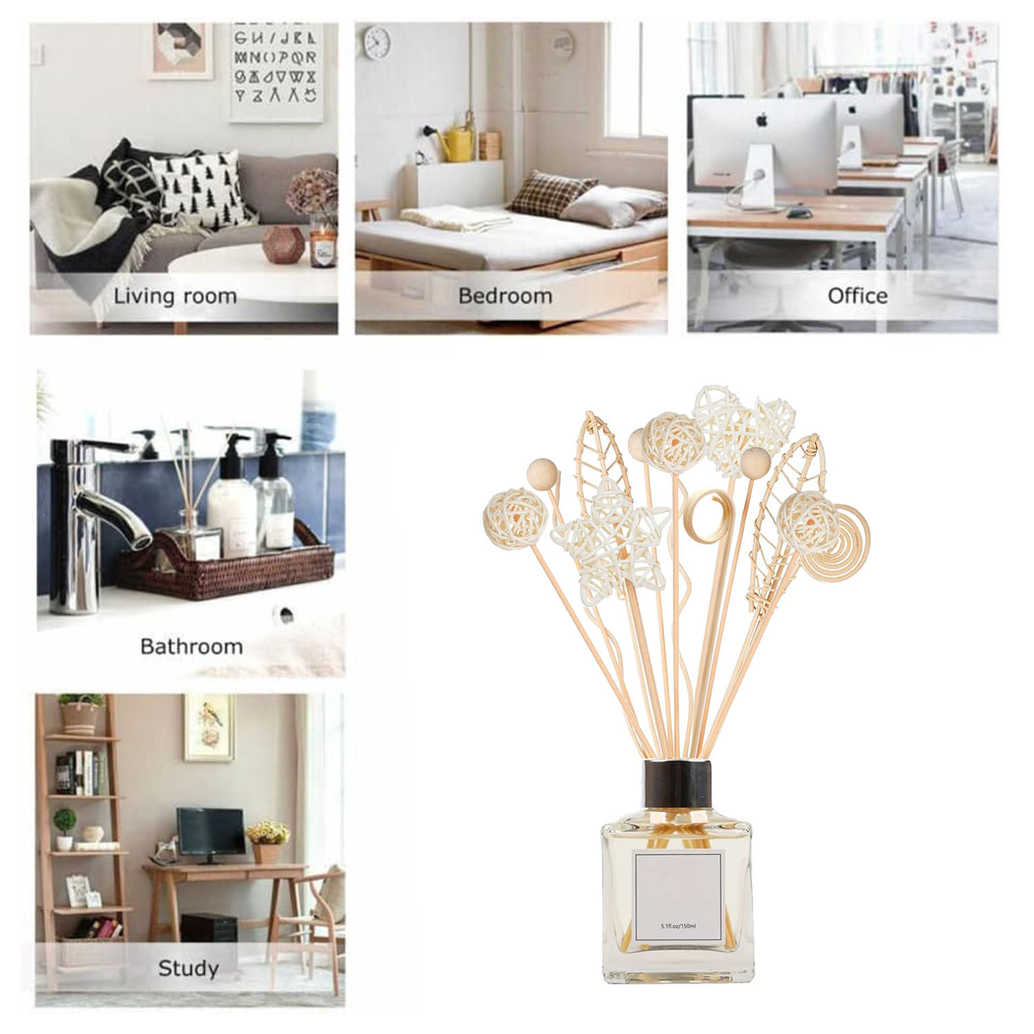 5/15Pcs Long Wavy Rattan Reed  - Home Fragrance London 评论和价格