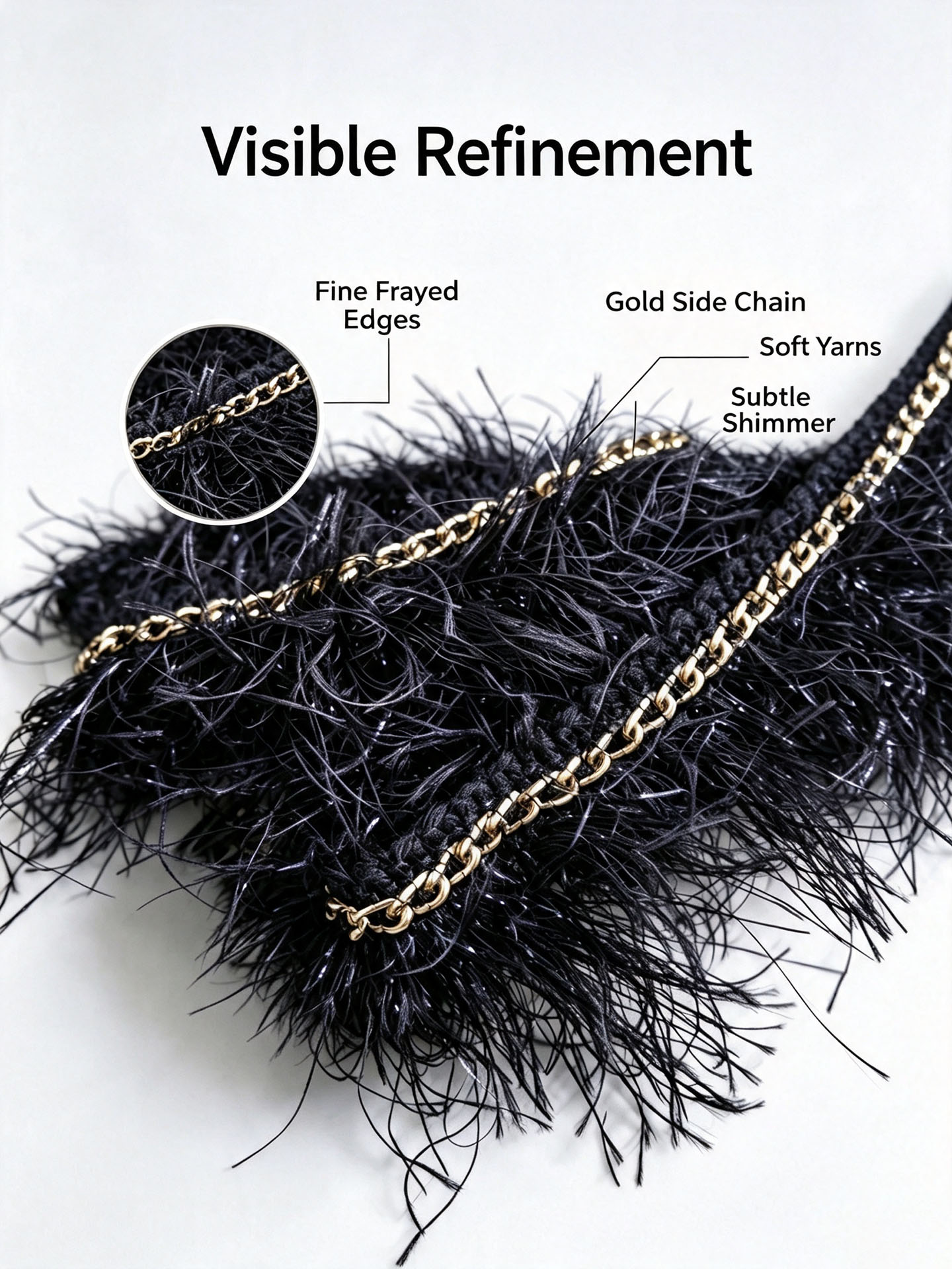3 Meters Black Faux Feather Ta - Home Fragrance No 3 评论和价格