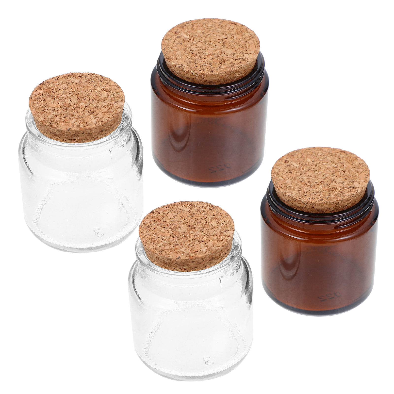 4Pcs Glass Jars Wooden Lid Con - Home Fragrance Jar 评论和价格