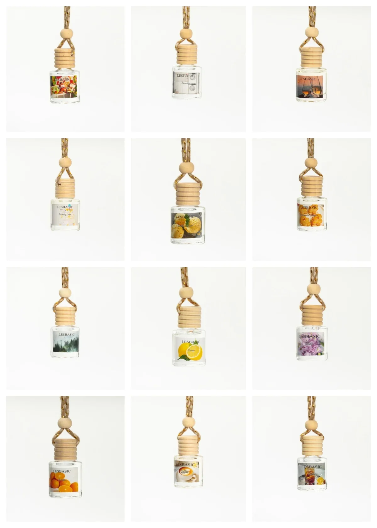 Mini Glass Bottle Hanging Car  - Home Fragrance Options 评论和价格